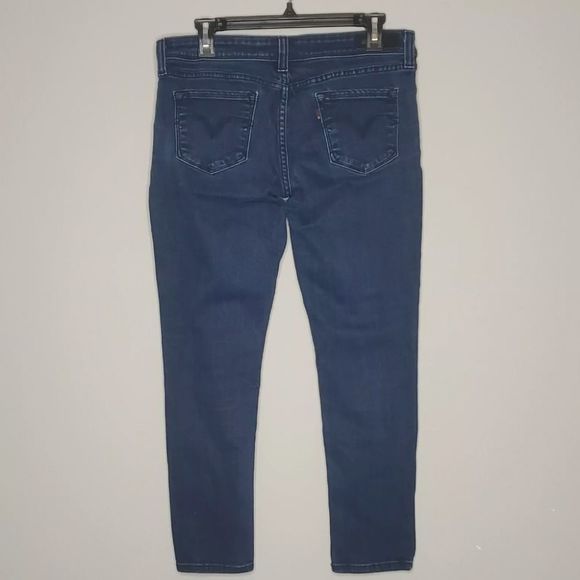 Levi's Women's Demi-Curve Low Rise Skinny Dark Wash Blue Jeans Size 11 - Picture 3 of 11
